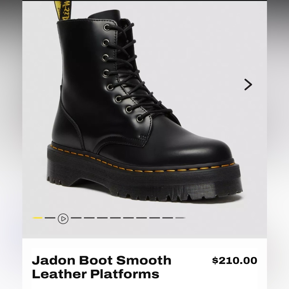 Dr. Martens Jadon Smooth Black Leather Boots